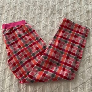 June & Daisy S pink checkered pj pants lounge